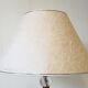 Art deco floor lamp in oak and glass