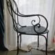 Chaise fauteuil volute en métal fer forgé ancienne vintage