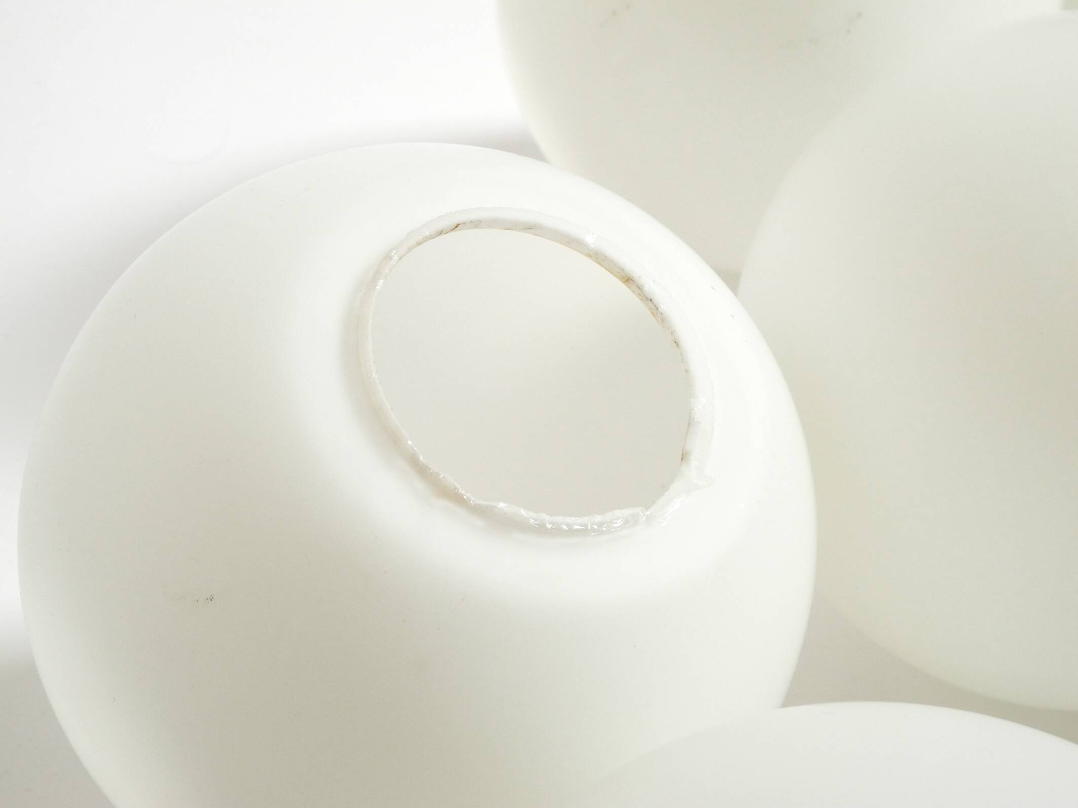 1960s Space Age brass ceiling lamp with 8 glass balls by Kaiser Leuchten