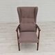 1960s, Swedish design, high-back armchair, furniture wool.