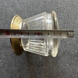 Sucrier Art-Deco - Verre - Bois et Métal