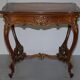 Pine desk with leather and gilding, late Victorian period around 1900.