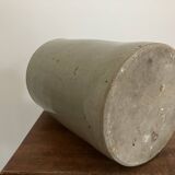 Large cylindrical pot in glazed stoneware
