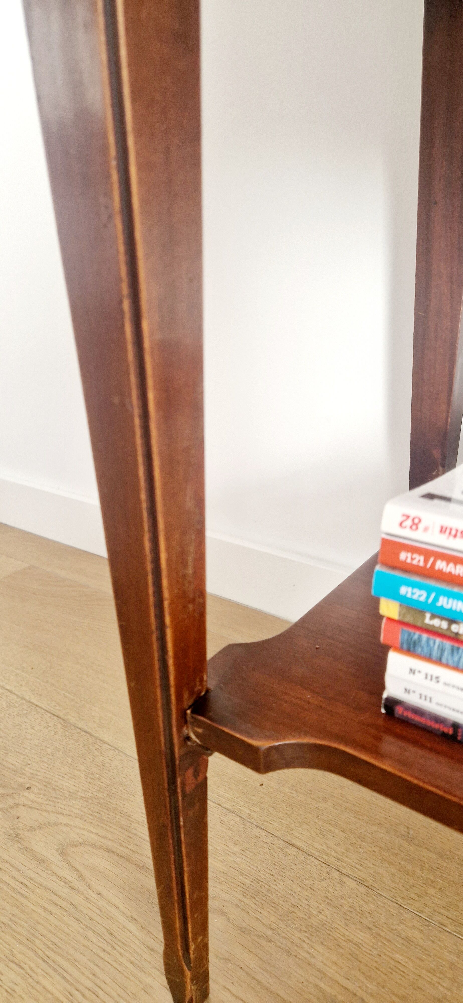 Console trolley style Directoire in mahogany