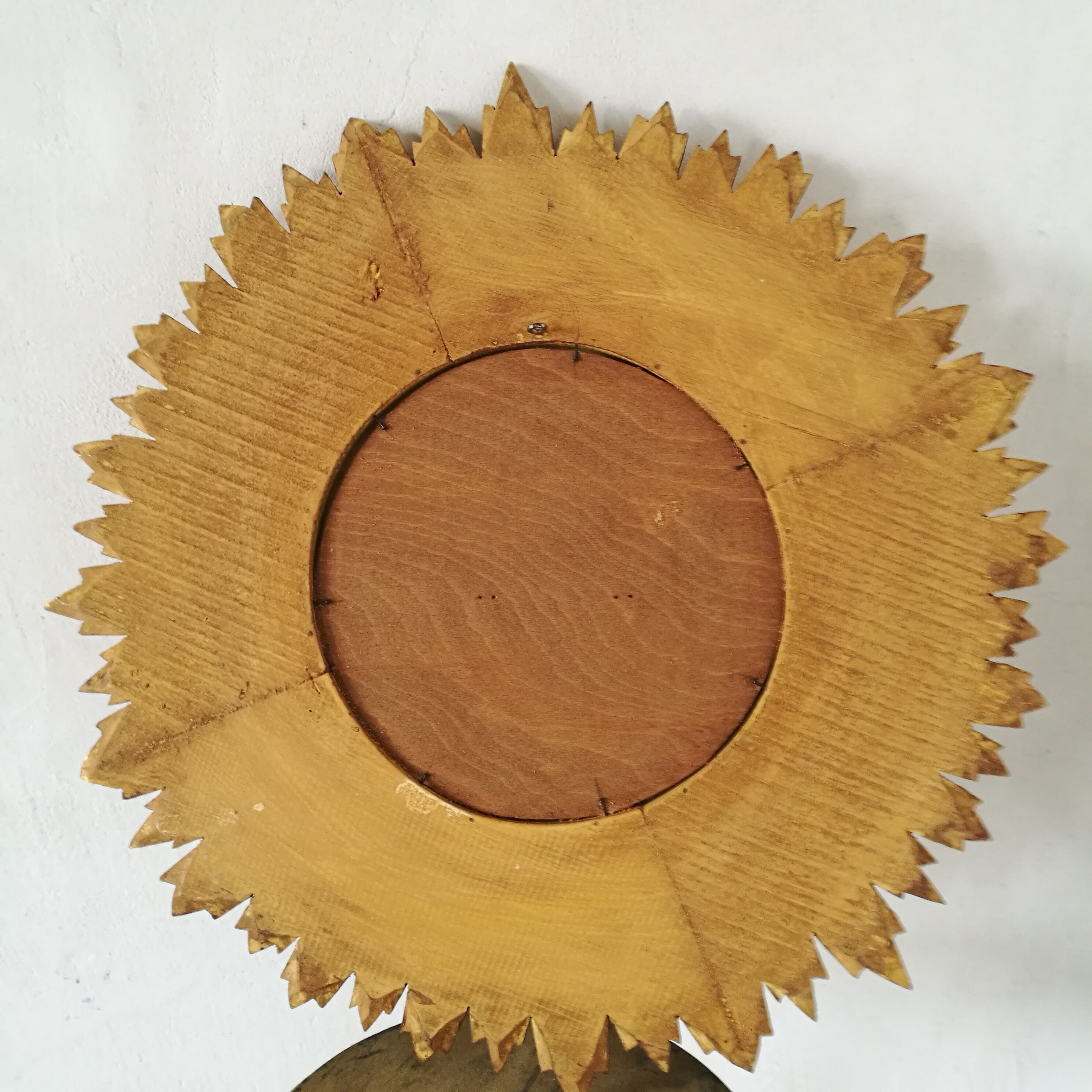 Mirror sun gilded wood