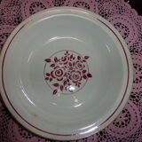 Art Deco, hbc montereau, france, red flowers Bowl