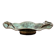 Fruit holder in oxidised brass with floral decoration, Italy 1940s
