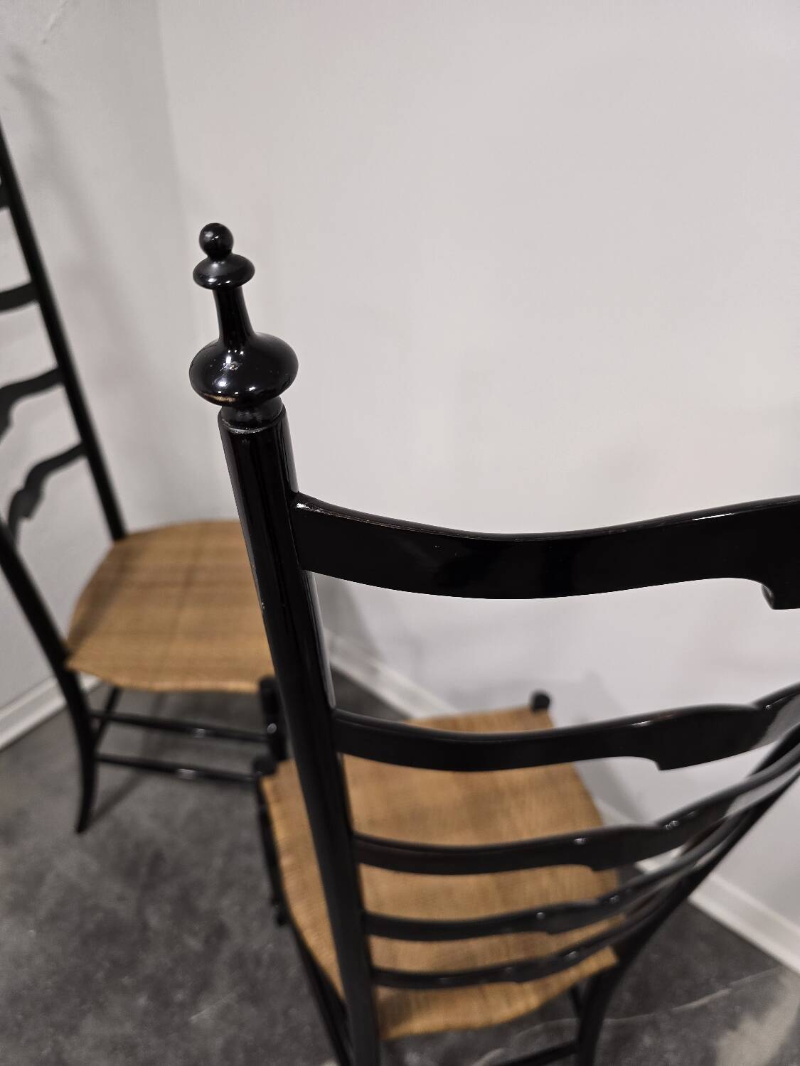 Chaises échelle Paolo Buffa pour Chiavari, Italie années 1950