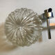 Chrome and vintage glass sconce