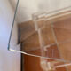 Coffee table, side table in plexiglass with a glass top.