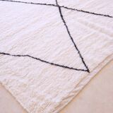 Tapis Beni Ouarain à Losange noir - 304 x 204 cm