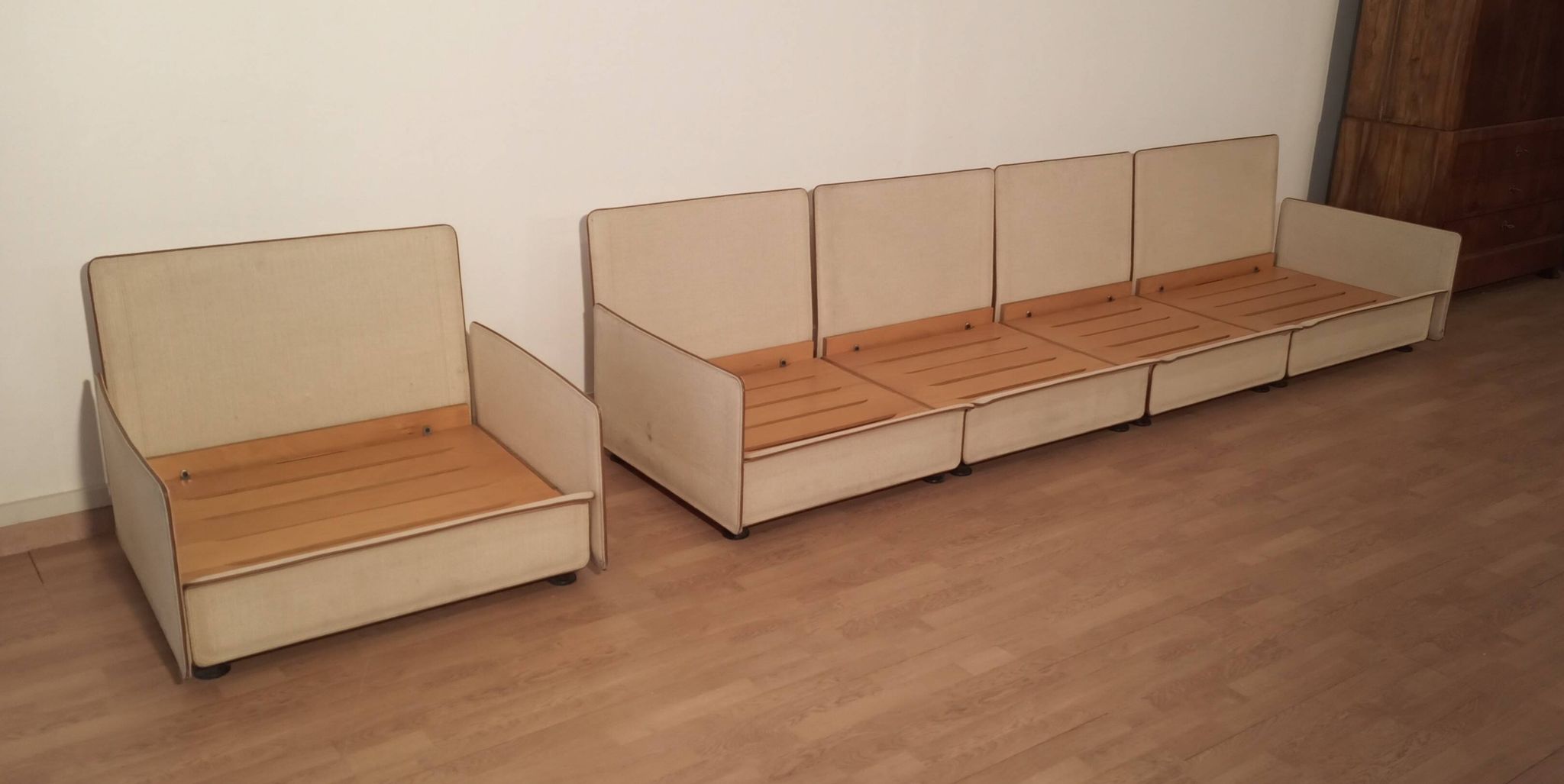 Canapé modulable de Riccardo Arbizzoni pour Zanotta 1978. Modèle Redifiori lot de 5