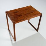 Sled legged pair of rosewood side tables mid-century Denmark 1960
