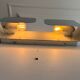Vintage chromed metal wall lamp, France 1980