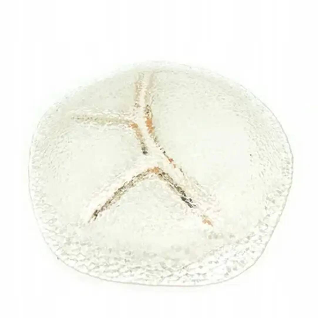 Appetizer platter, modernism, rose glass, designed by J.S. Drost, Ząbkowice, Poland, 1970s