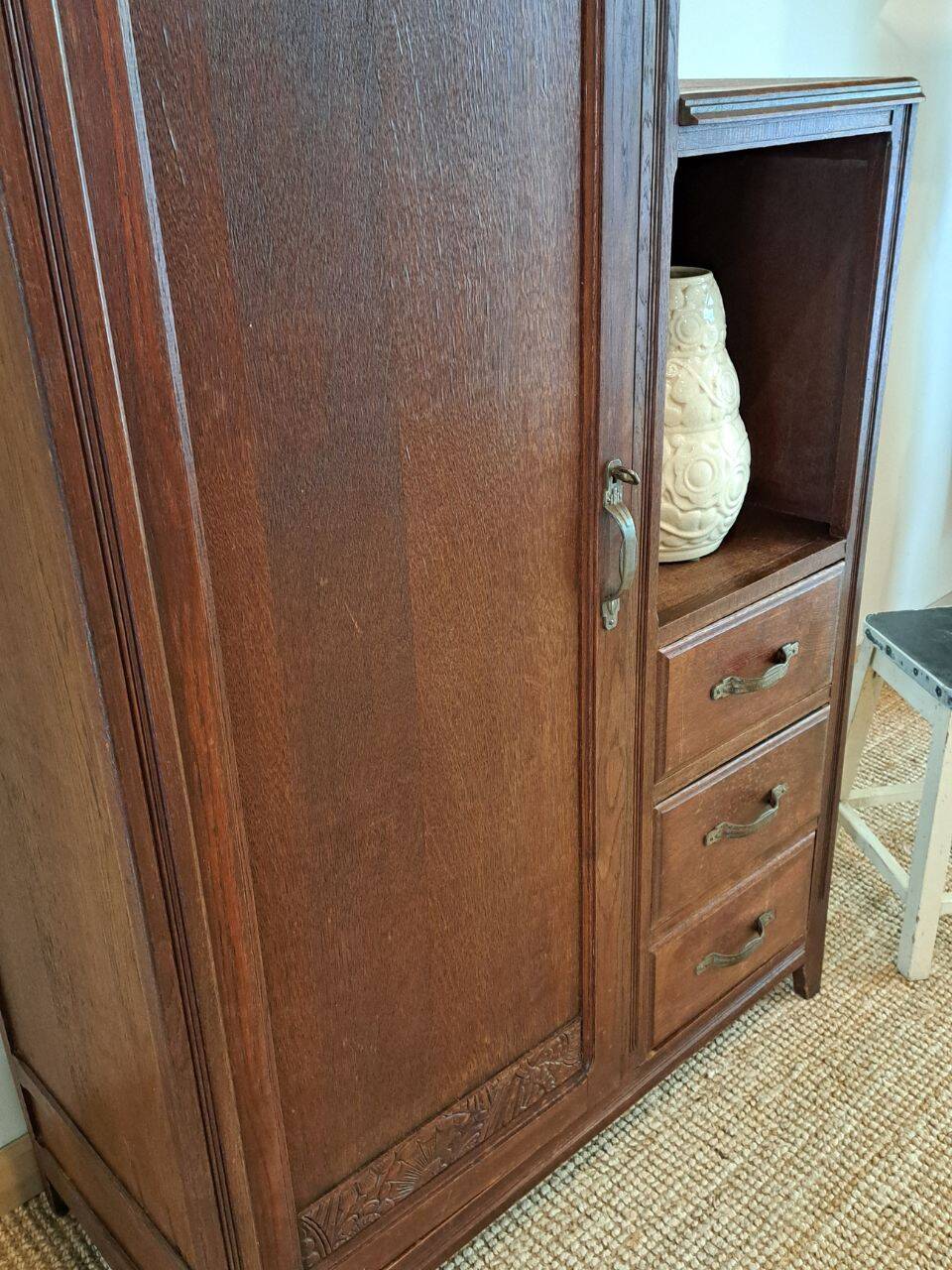 Asymmetrical Art Deco wardrobe