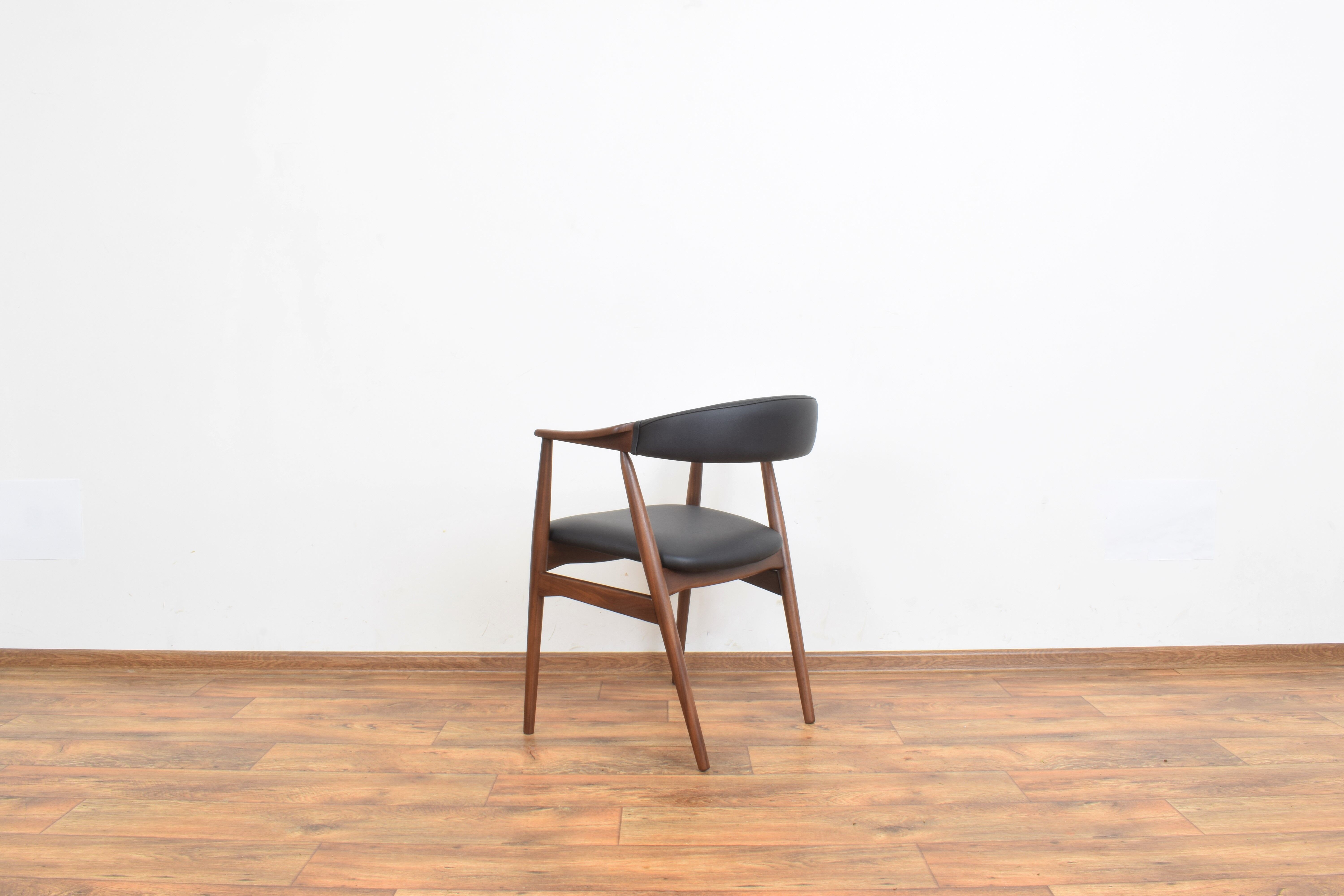 Danish Teak & Leather Armchair by Th. Harlev for Farstrup Møbler
