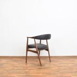 Danish Teak & Leather Armchair by Th. Harlev for Farstrup Møbler