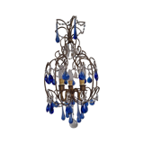 Vintage italian cage chandelier c1940