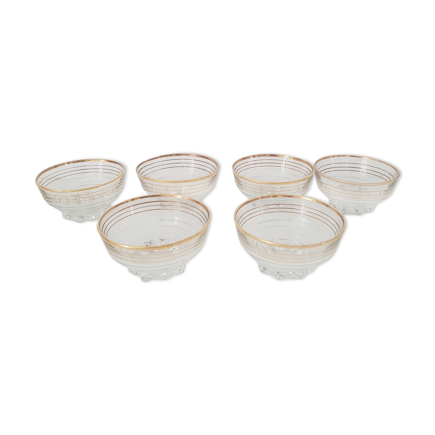 Art Deco cups with gold lisers