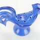 Vintage blue ceramic rooster edited by The Caves of Dieulefit