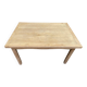 Extensible farmhouse dining table stripped in raw solid oak 1950