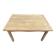 Extensible farmhouse dining table stripped in raw solid oak 1950