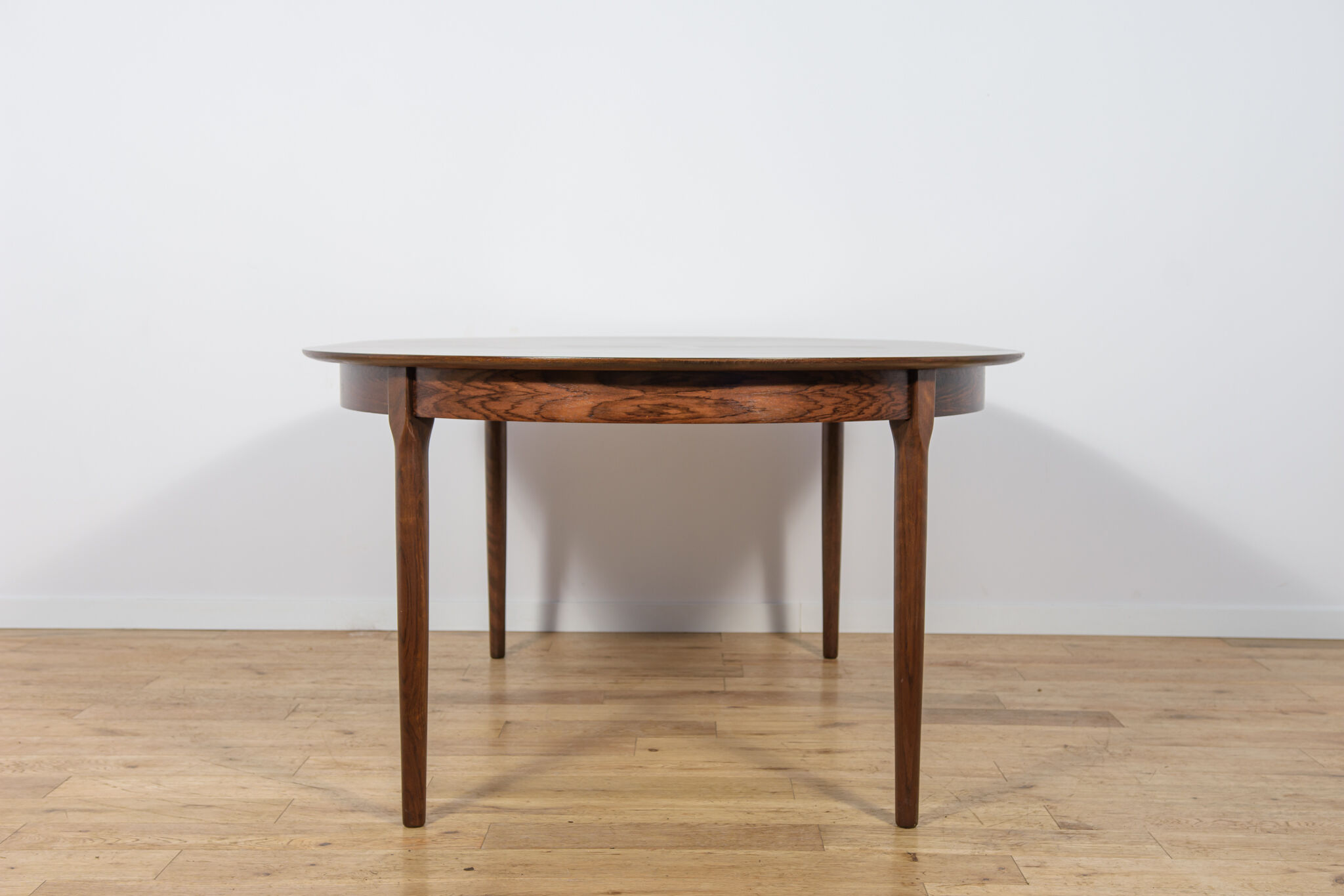 Mid-Century Round Rosewood Extendable Dining Table, Denmark, 1960s