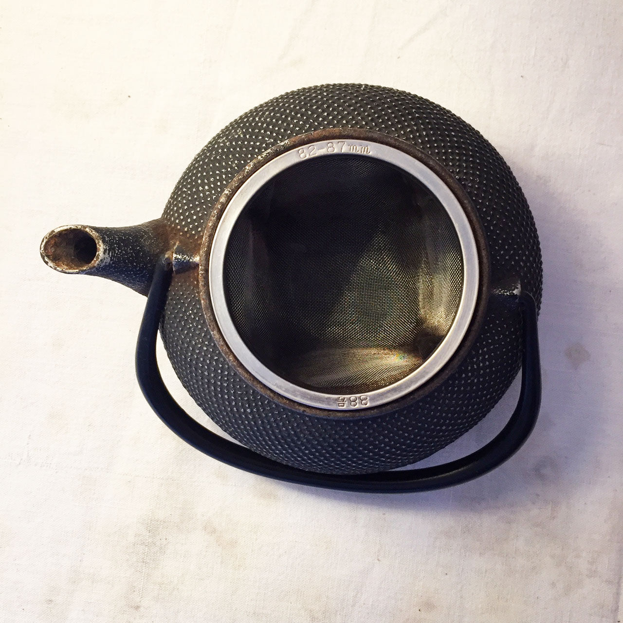 Japanese cast-glass teapot