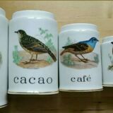 Spice pots Porcelain Birds