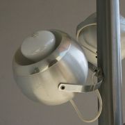 Lustre 1970 aluminium avec son applique