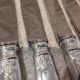 12 silver-plated metal table knives by the silversmith Ravinet Denfert, Empire style, model 81.