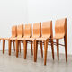 Set of 6 Dining Chairs in Birch Plywood 1970s