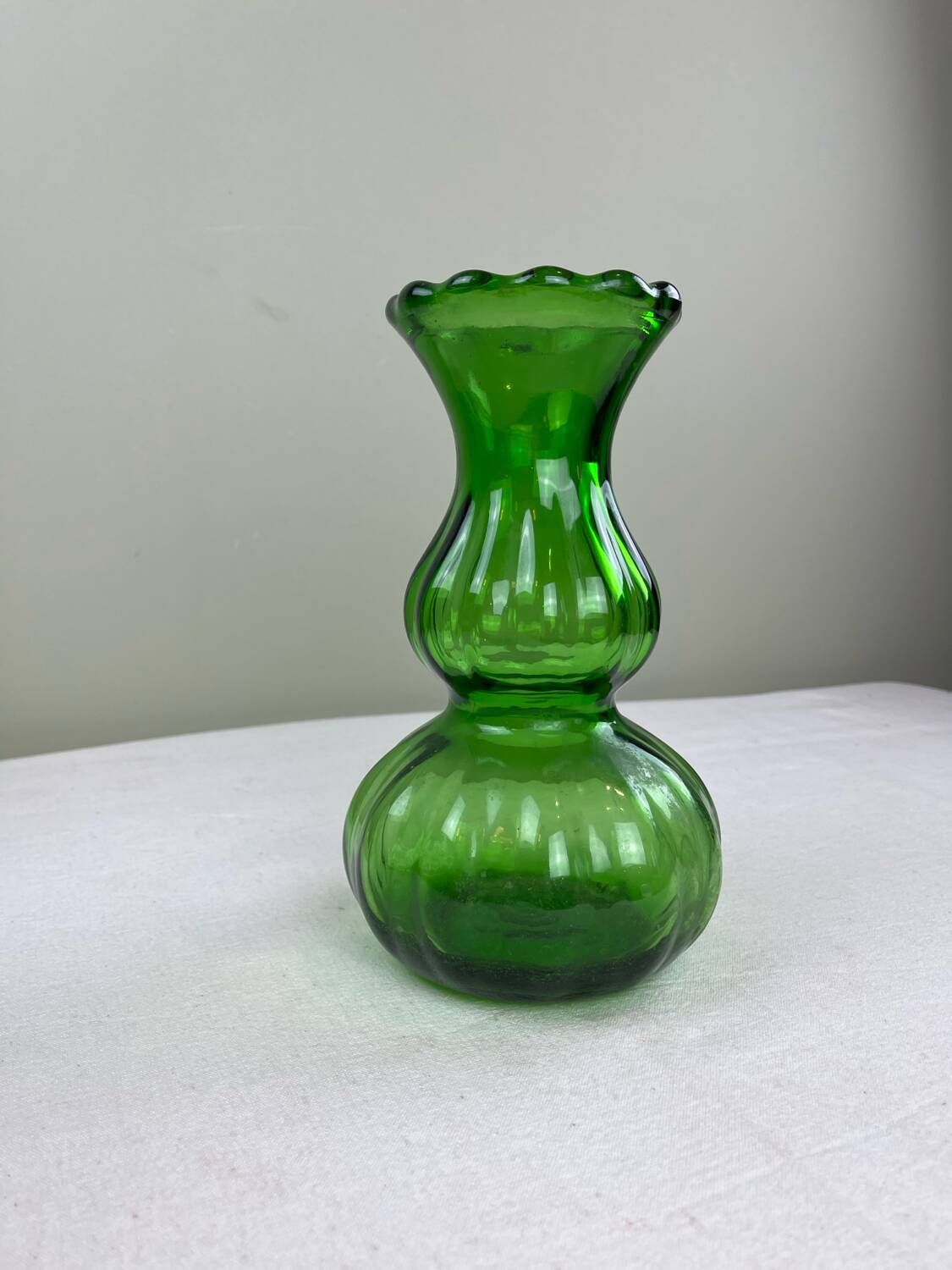 Vintage bottle green vase