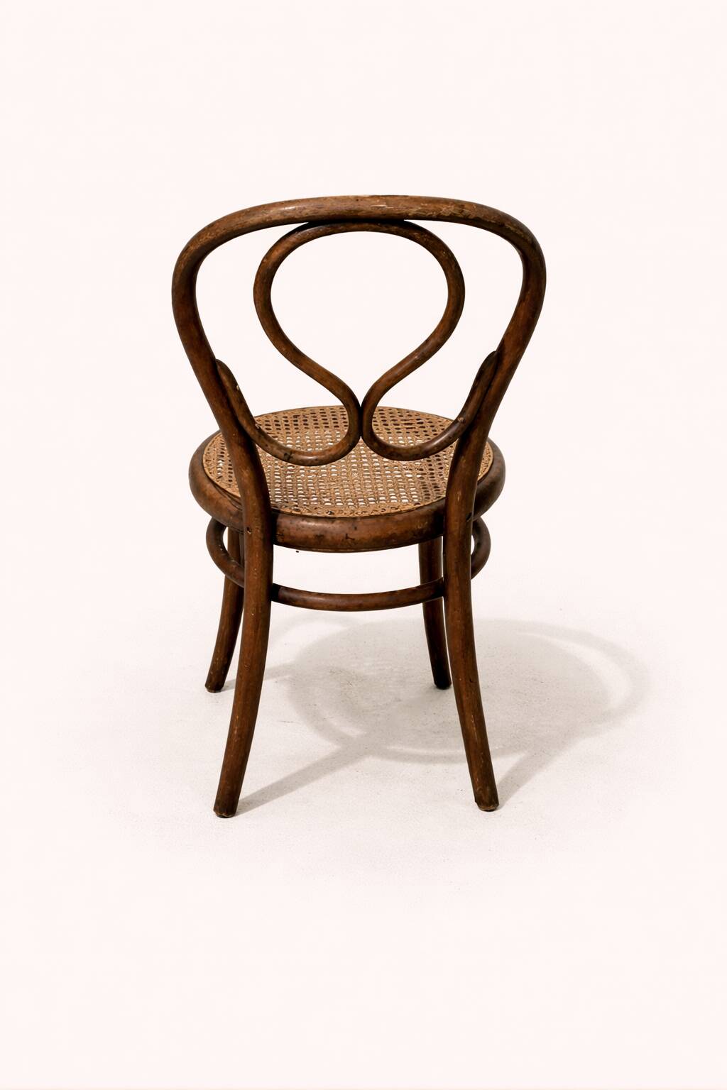 Set of three vintage bentwood bistro chairs – Cane seat – Mismatched
