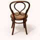 Set of three vintage bentwood bistro chairs – Cane seat – Mismatched