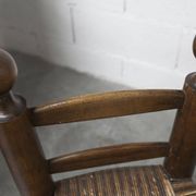 Chaise enfant 1960 chêne et osier