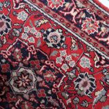 Handmade vintage Persian Hamadan rug 132cm x 196cm, 1950s