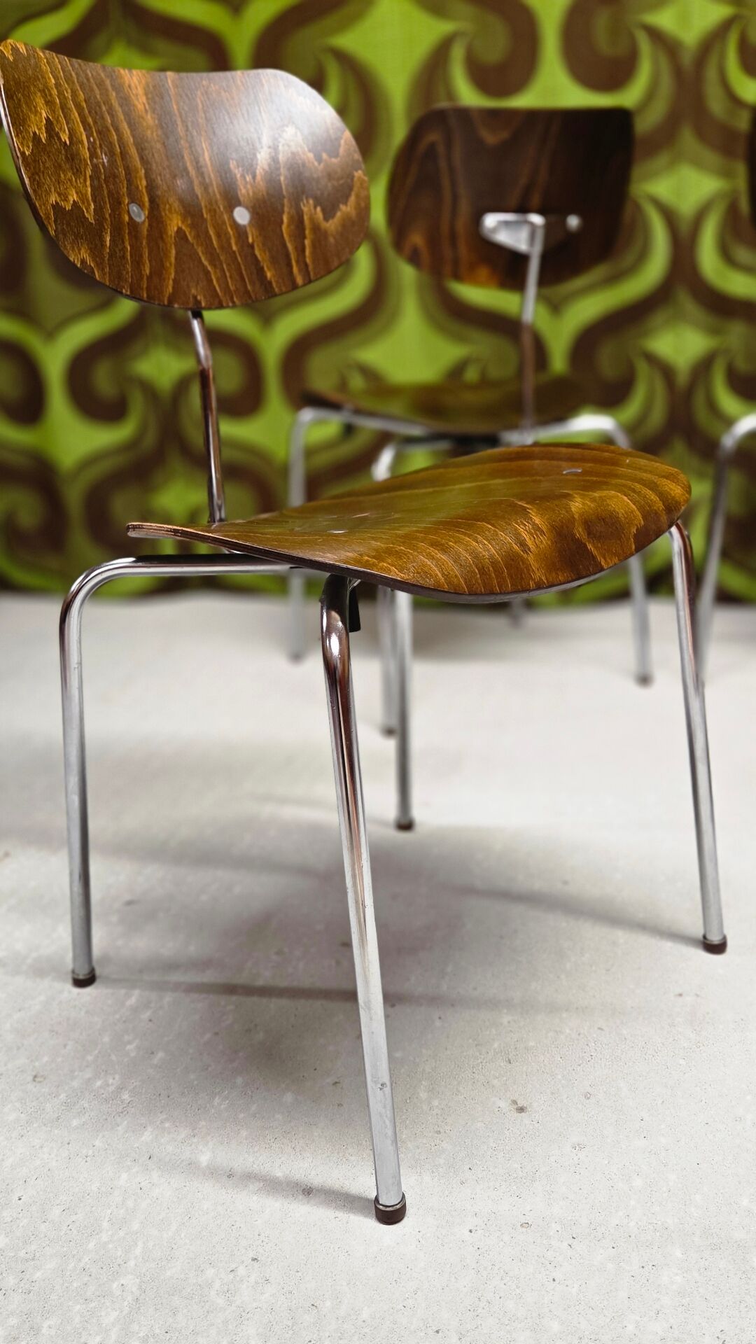 Set of four Se 68 chairs by Egon Eiermann for Wilde+Spieth.