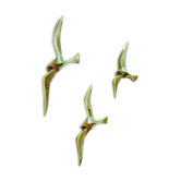 Set of 3 brass gulls birds | 15 - 20 -25 cm