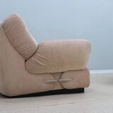 Vintage pair of velvet armchairs MARIANI 1970s