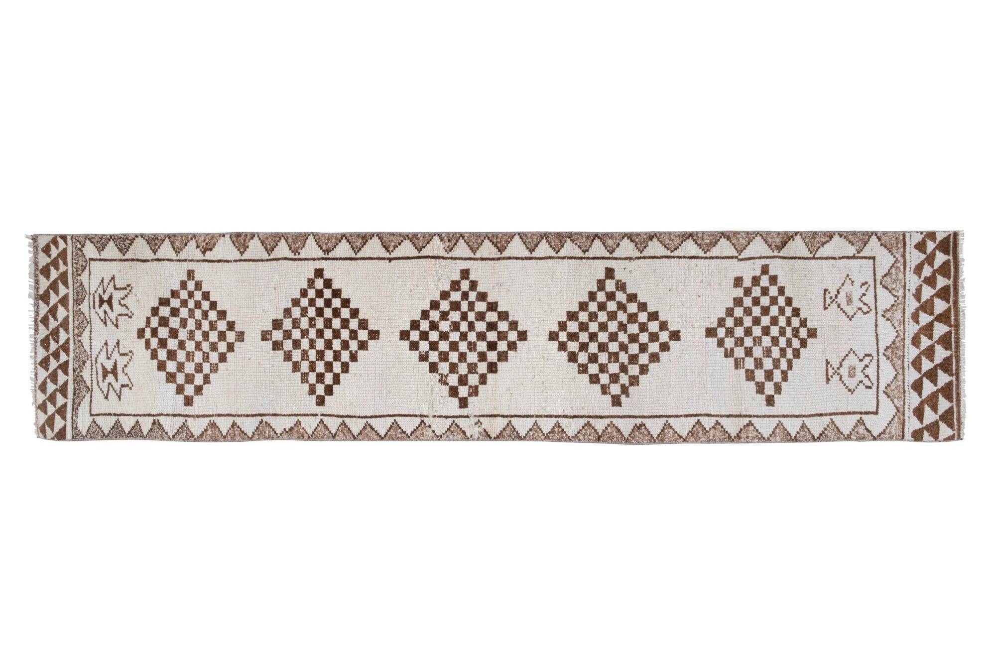 Tapis de couloir turc vintage 78x350 cm