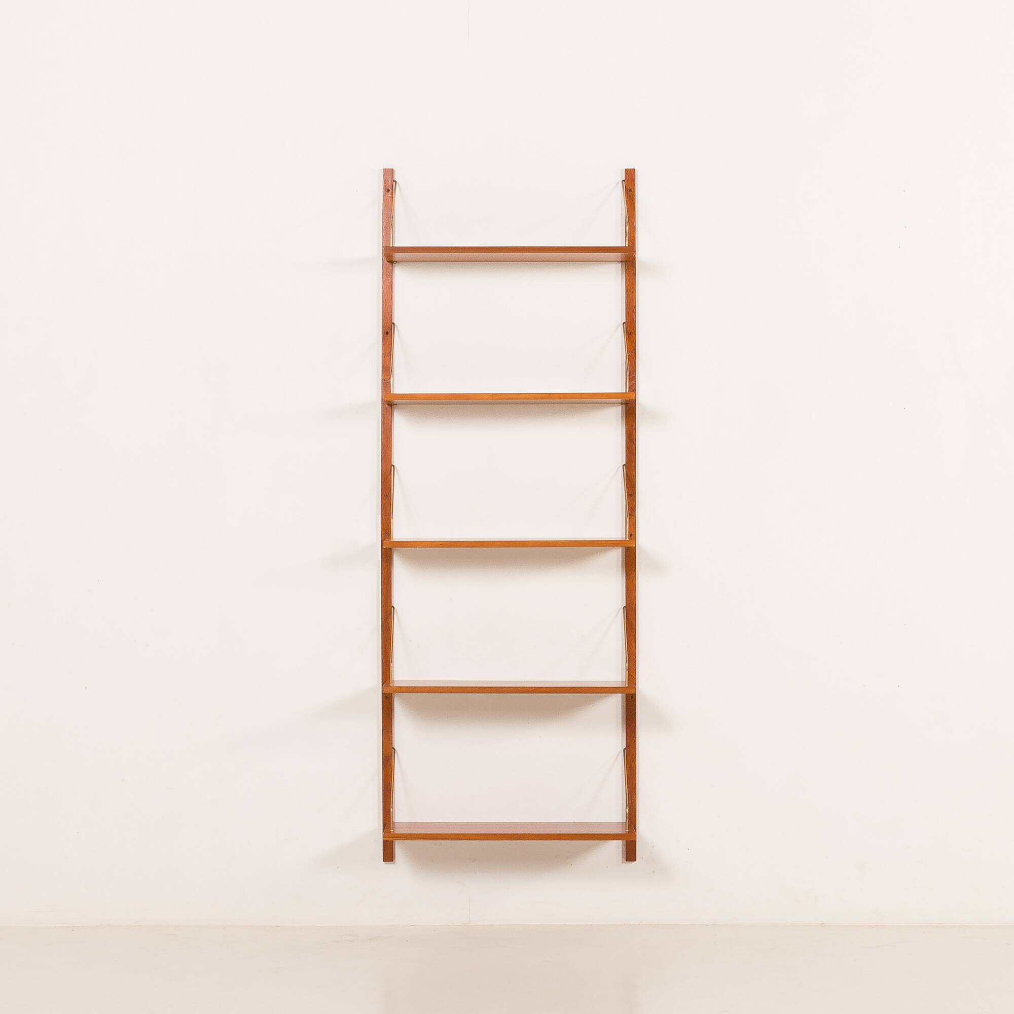 Danish teak shelving unit, set of 5 shelves, 1960s