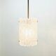 Mid-Century Scandinavian Crystal Glass & Brass Ceiling Light by C.Fagerlund