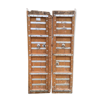 Pair of ancient Indian wooden doors