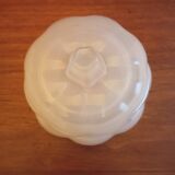 Candy box or glass sugar bowl in the shape of a white pumpkin