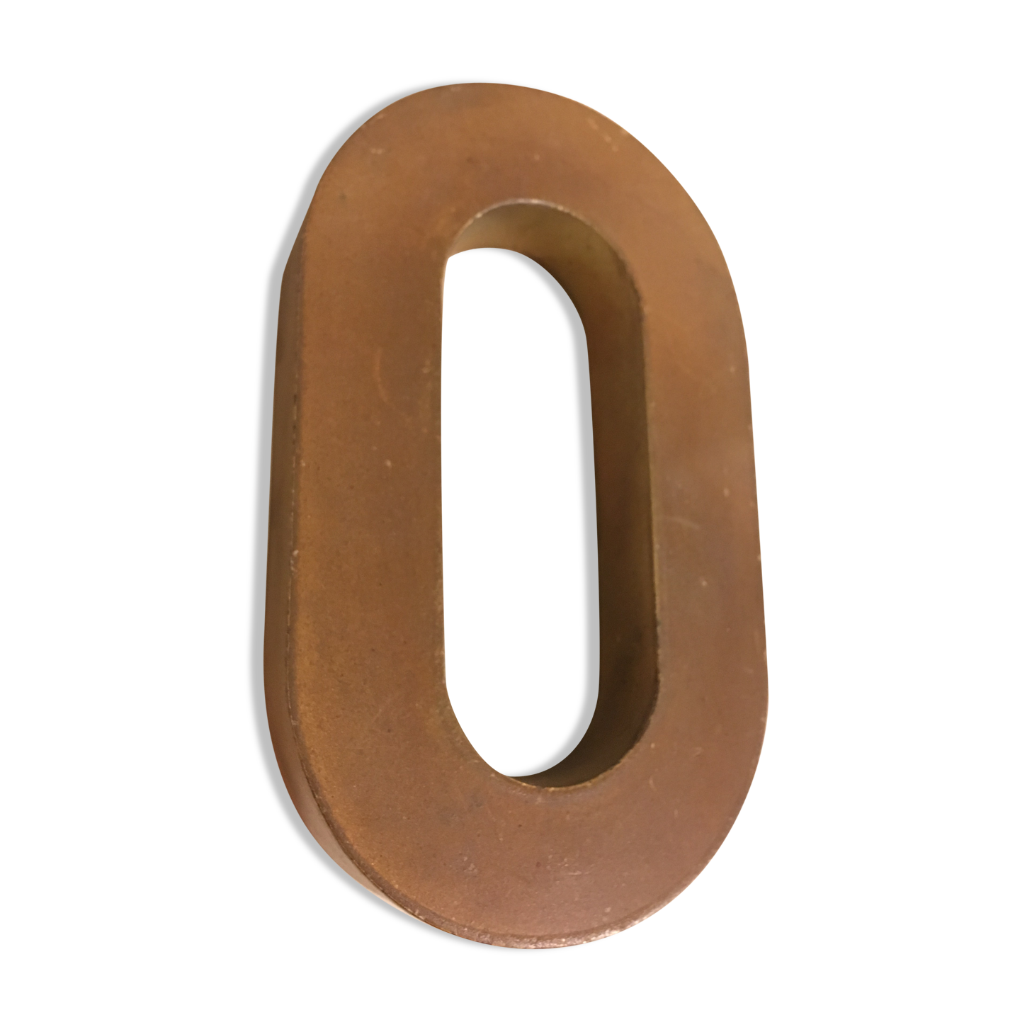 Old letter to sign iron o - 15 cm