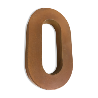 Old letter to sign iron o - 15 cm