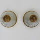 Paire d'appliques ou plafonnier de style victorien en laiton et verre diamant. Année 50 60