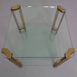 T24 Tempered Glass & Brass Coffee Table by Peter Ghyczy, Germany, 1970s